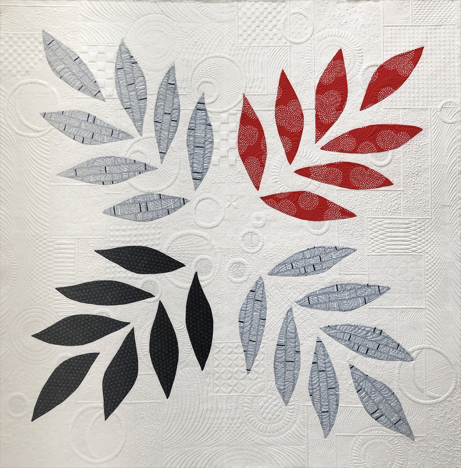 Laurel Leaf SAQA Studio Art Quilt Associates