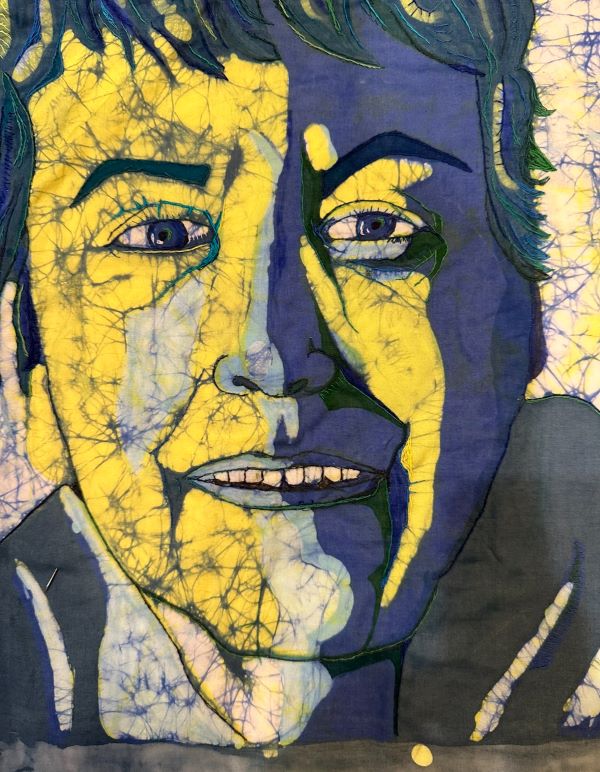 Carolyn Harper - Betty (close up portrait in blues and yellows)