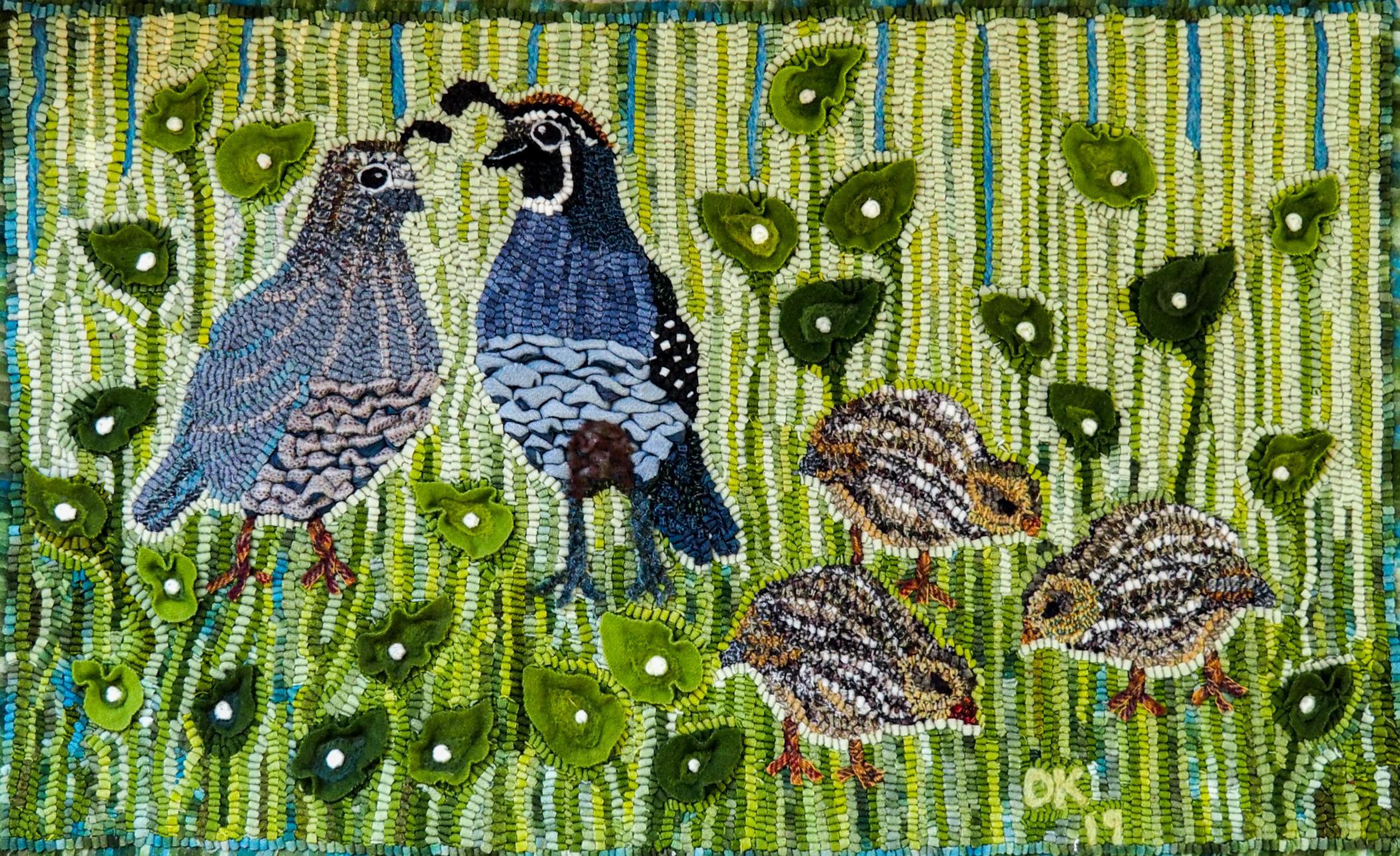 Denise E Killingsworth - Quail Among the Miners Lettuce