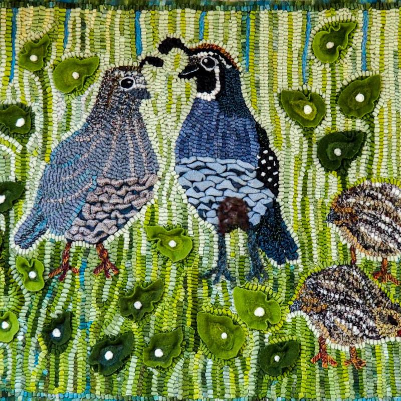 Denise E Killingsworth - Quail Among the Miners Lettuce