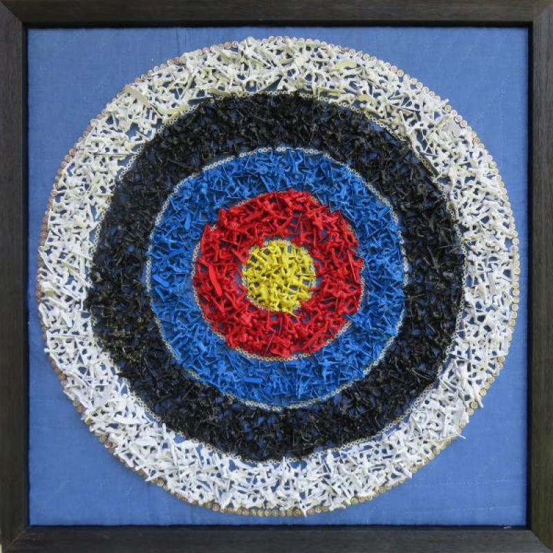 Susan Lenz - Mandala CLXXX: The Target (a target made of found objects)